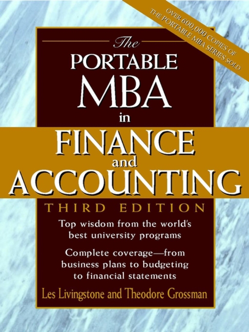 Title details for The Portable MBA in Finance and Accounting by John Leslie Livingstone - Wait list